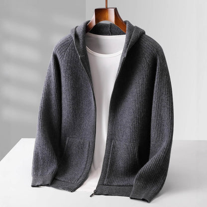 Gentle Refined Zip Hoodie for Men | Matteo