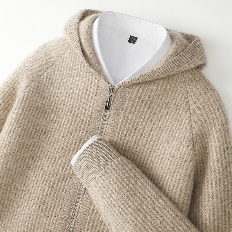 Gentle Refined Zip Hoodie for Men | Matteo