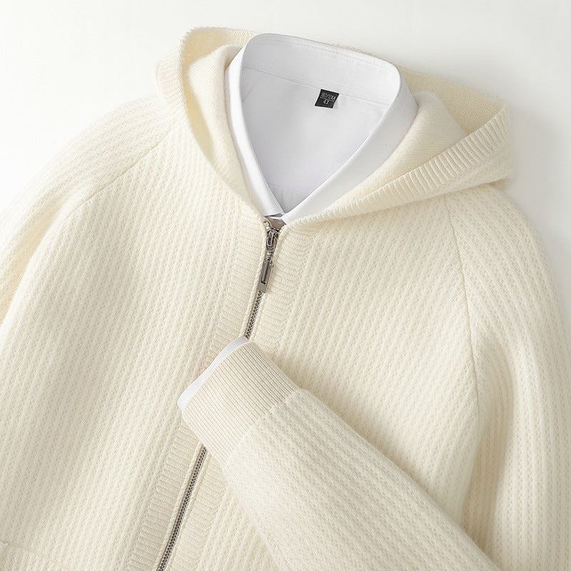 Gentle Refined Zip Hoodie for Men | Matteo