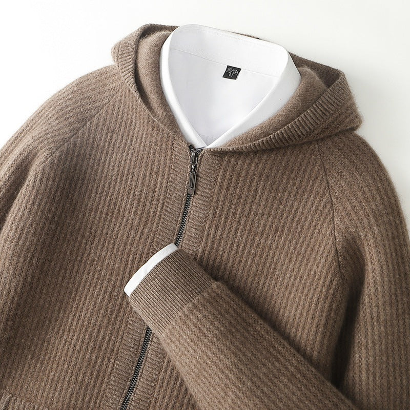 Gentle Refined Zip Hoodie for Men | Matteo