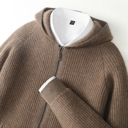 Gentle Refined Zip Hoodie for Men | Matteo