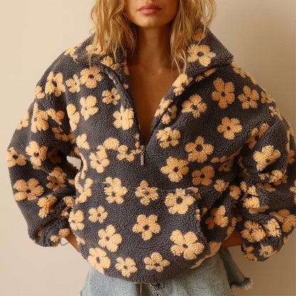Silky Floral Hooded Sweatshirt For Women | Marielle