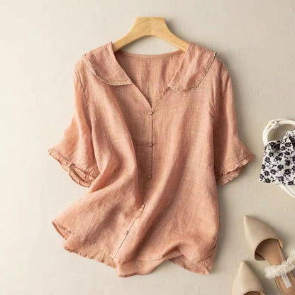 Insightful Scalloped Collar Blouse For Women | Mirelle