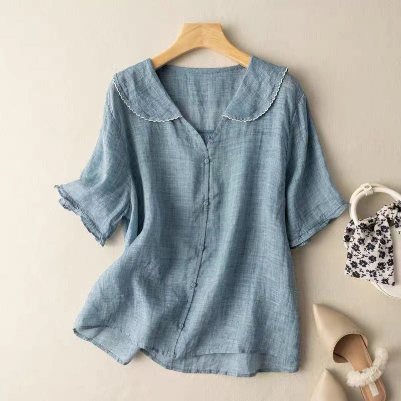 Insightful Scalloped Collar Blouse For Women | Mirelle