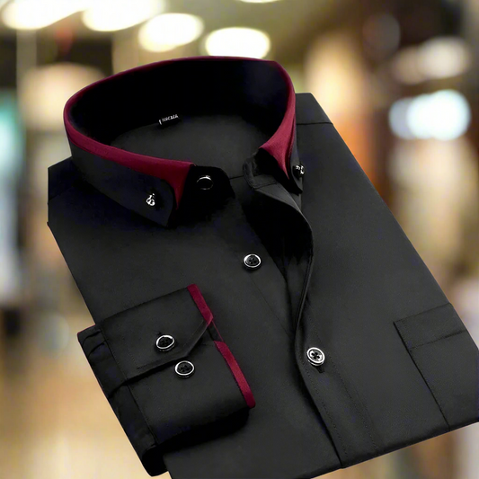 Contemporary Contrast Collar Button Shirt For Men | Jim