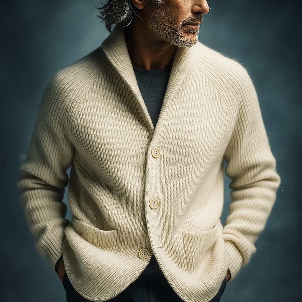 Lush Button Front Lightweight Cardigan For Men | Harren