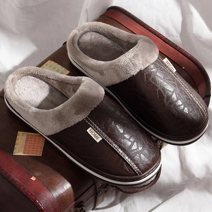 Relaxing Lined Slip On Indoor Slippers For Men | Alaric
