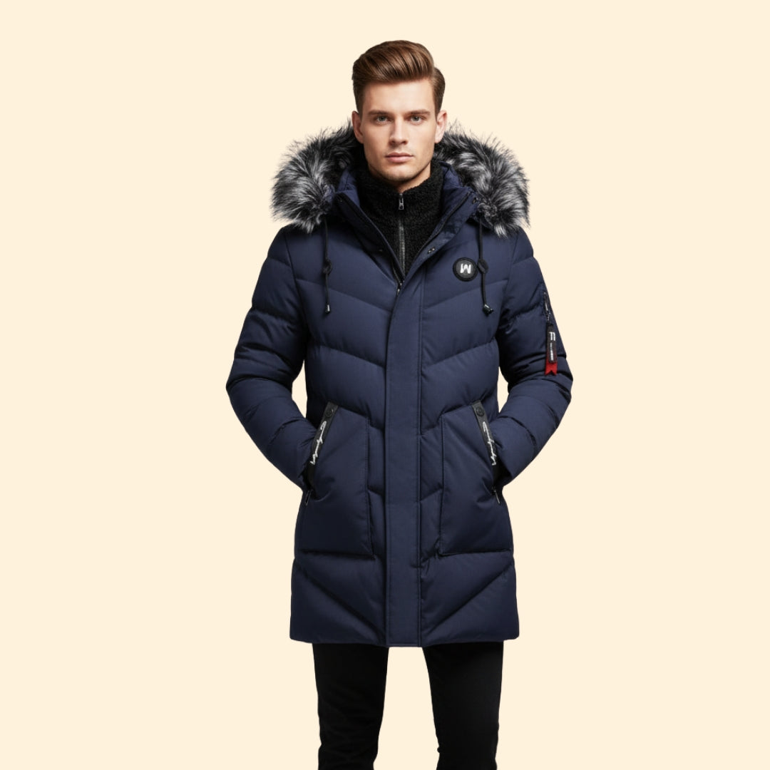 Definitive Quilted Hooded Parka Coat For Men | Ronan