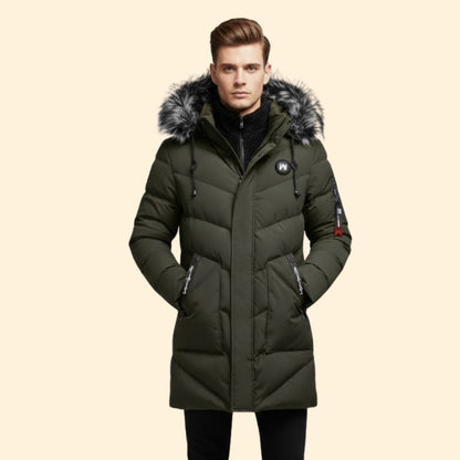 Definitive Quilted Hooded Parka Coat For Men | Ronan