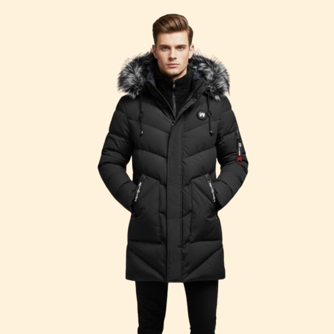 Definitive Quilted Hooded Parka Coat For Men | Ronan
