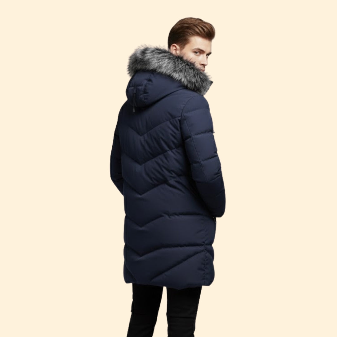 Definitive Quilted Hooded Parka Coat For Men | Ronan