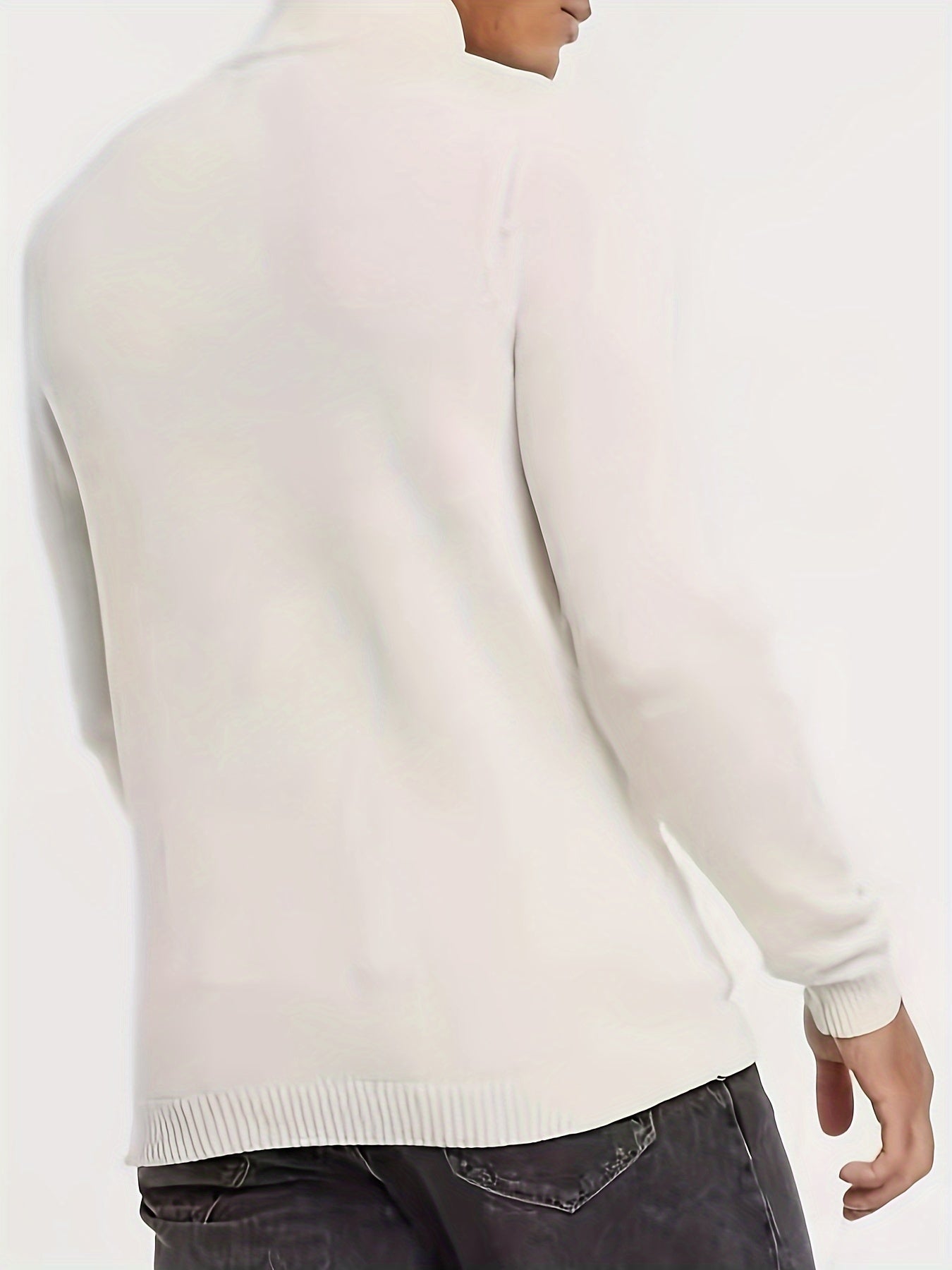 Rose Casual half-zip sweater with high collar for men | Dorian