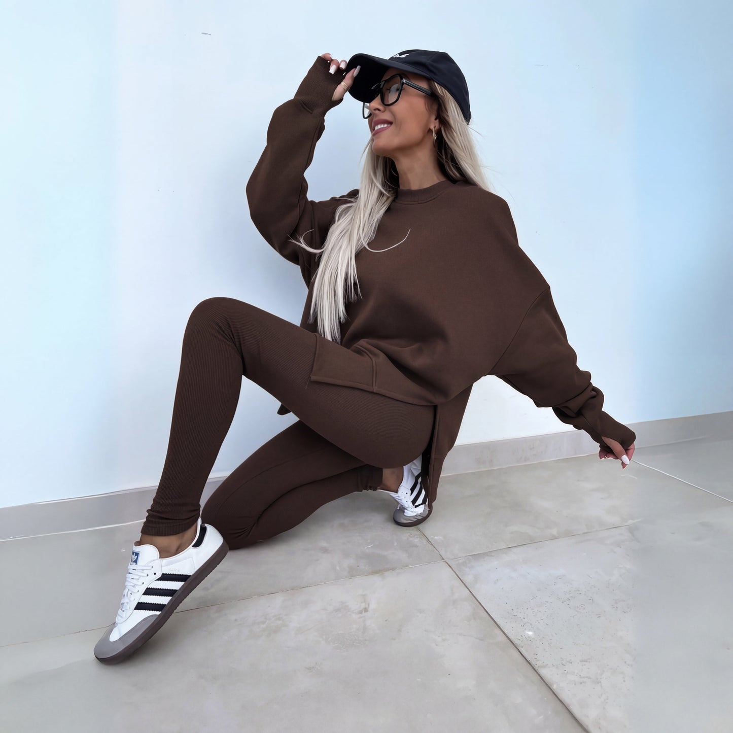 Highland Long Sleeve Sweatshirt And Trousers Set For Women | Naomi