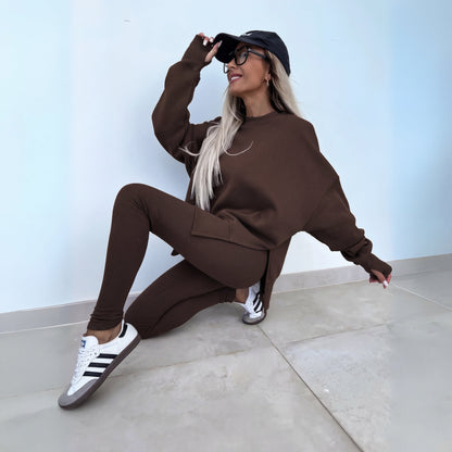 Highland Long Sleeve Sweatshirt And Trousers Set For Women | Naomi