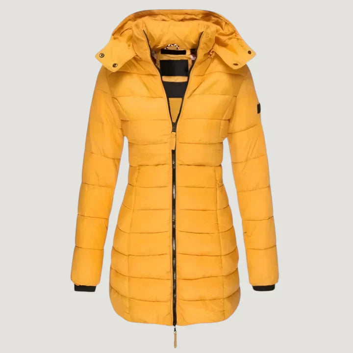 Progressive Long Hooded Jacket For Women | Brielle