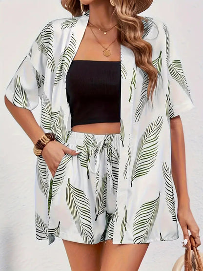 Serene Floral Top And Shorts Set For Women | Roselisse