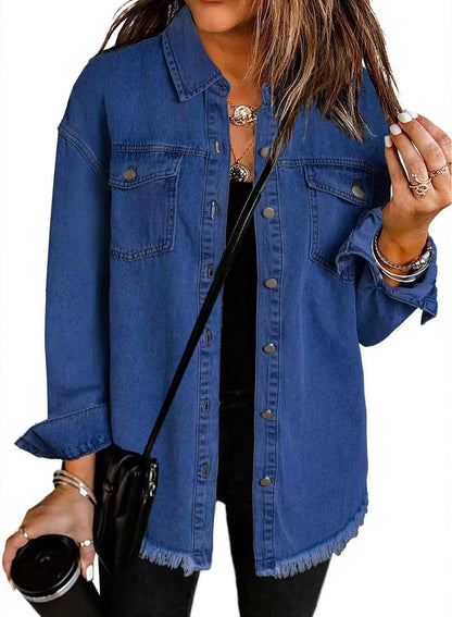 Supreme Relaxed Fit Denim Jacket For Women | Kalinda