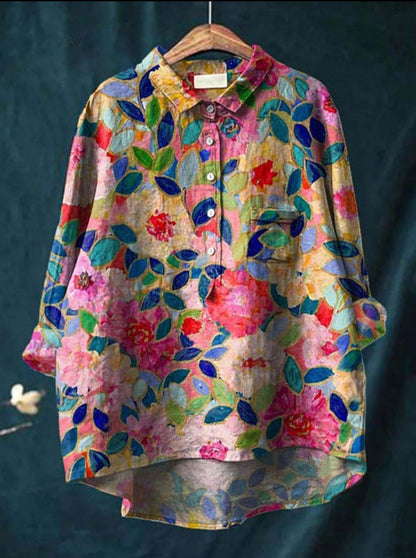 Milanese Vintage Floral Button Blouse For Women | Colette