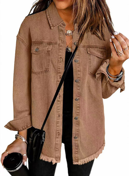 Supreme Relaxed Fit Denim Jacket For Women | Kalinda