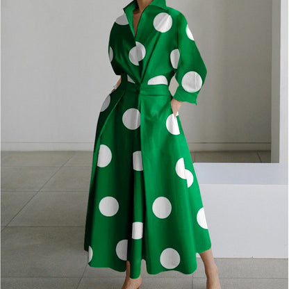 Distinctive Elegant Front Wrap Collared Dress For Women | Seralune