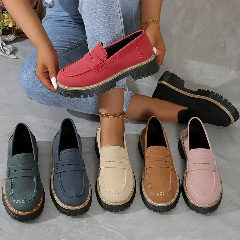 Madeleine Classic Comfortable Slip On Loafers For Women | Arvella