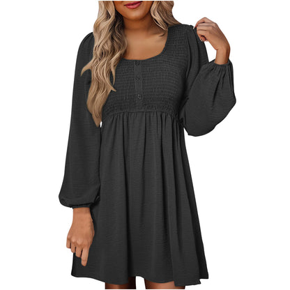 Boutique Casual Smocked Empire Waist A Line Dress For Women | Clarimelle
