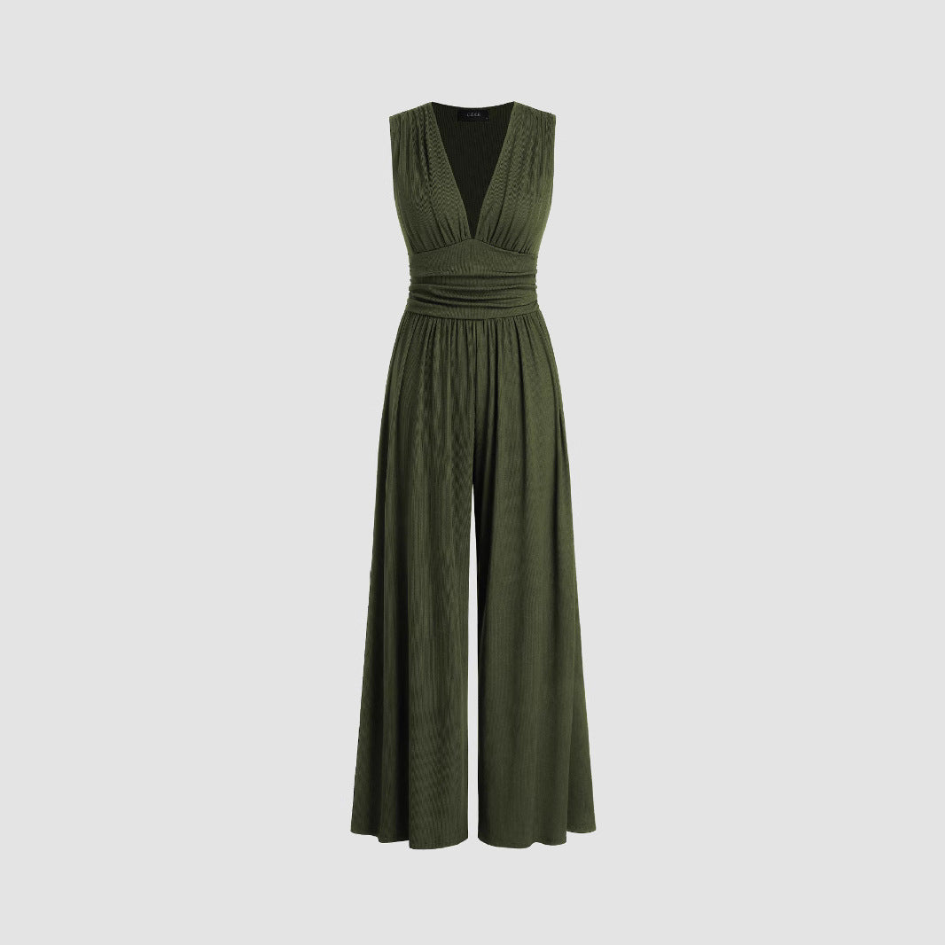 Special Elegant Ruched Casual Jumpsuit For Women | Valerisse