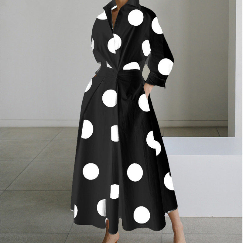 Distinctive Elegant Front Wrap Collared Dress For Women | Seralune