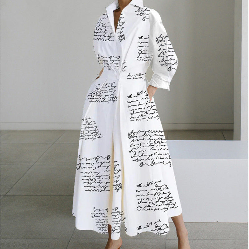 Distinctive Elegant Front Wrap Collared Dress For Women | Seralune