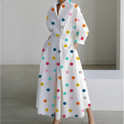 Distinctive Elegant Front Wrap Collared Dress For Women | Seralune