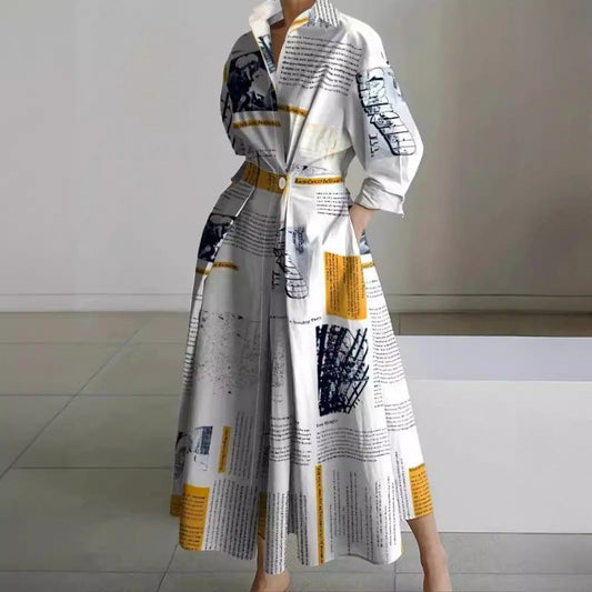Distinctive Elegant Front Wrap Collared Dress For Women | Seralune