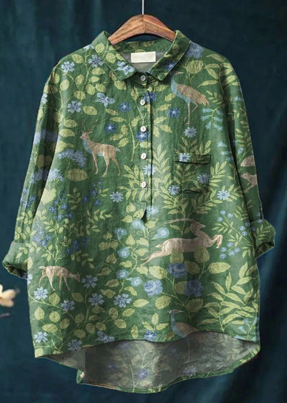 Milanese Vintage Floral Button Blouse For Women | Colette