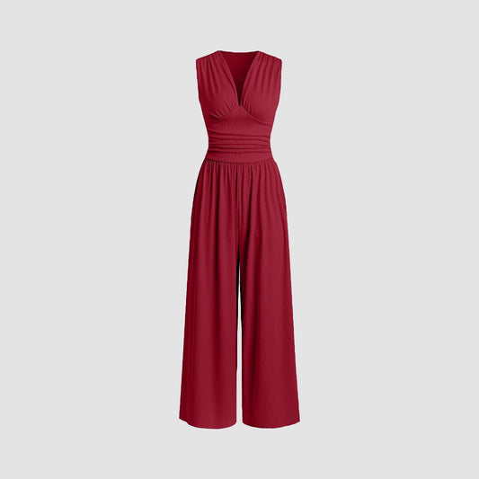 Special Elegant Ruched Casual Jumpsuit For Women | Valerisse
