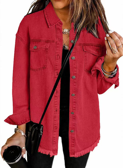Supreme Relaxed Fit Denim Jacket For Women | Kalinda