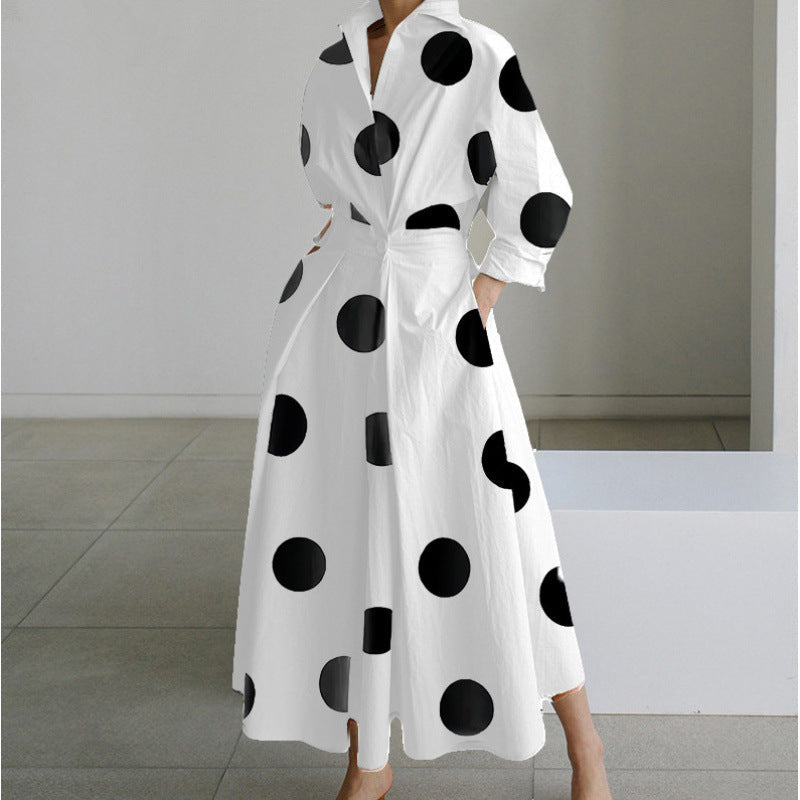 Distinctive Elegant Front Wrap Collared Dress For Women | Seralune
