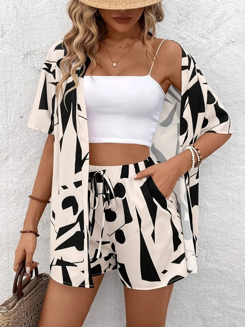 Serene Floral Top And Shorts Set For Women | Roselisse