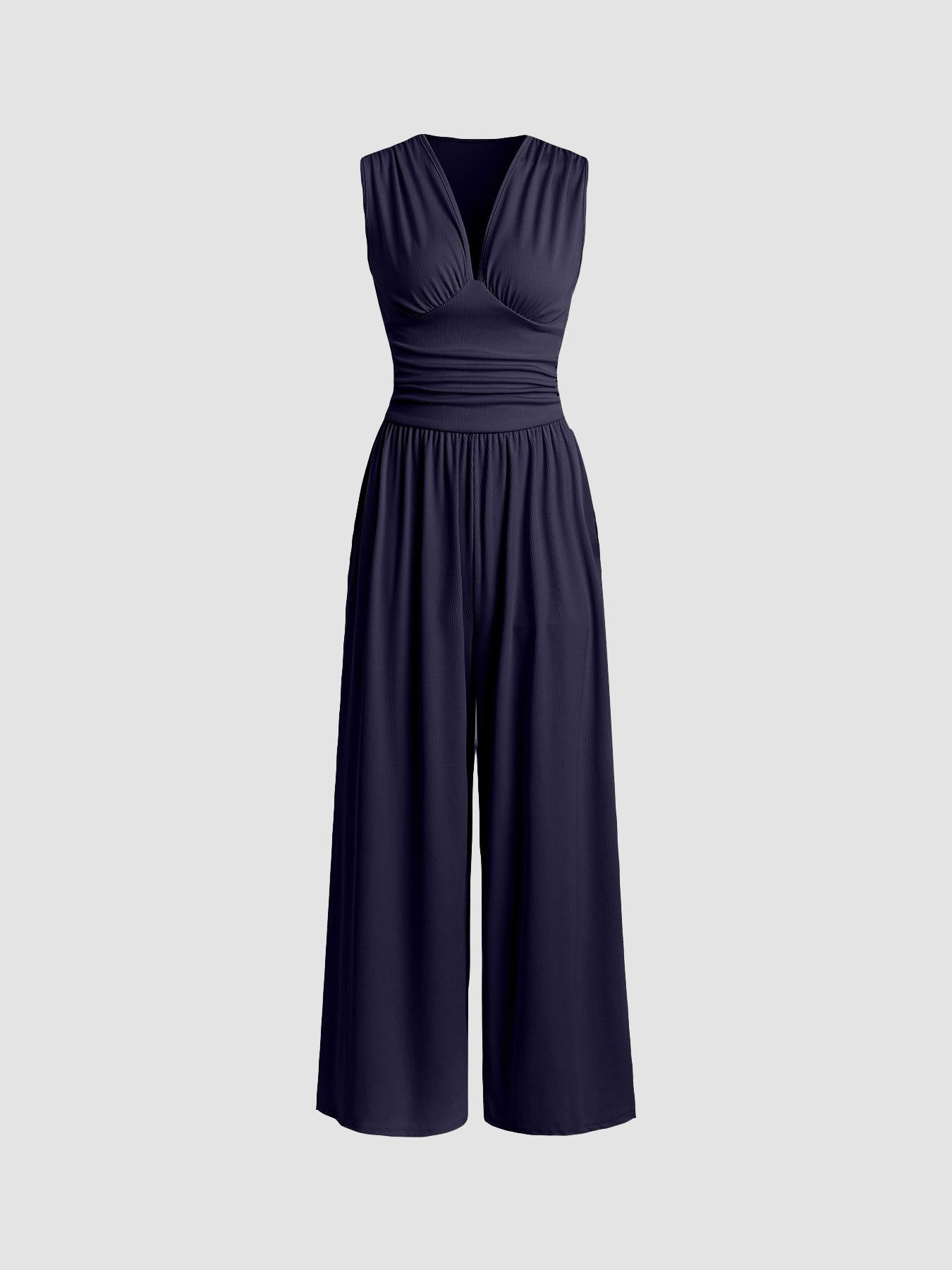 Forest Sleeveless Wide Leg Jumpsuit For Women | Elowen