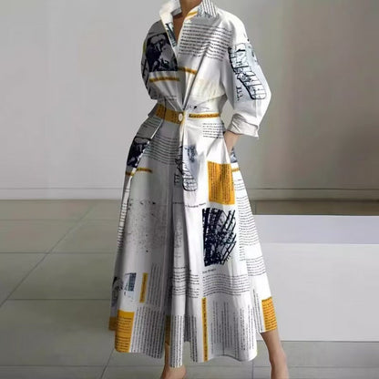 Distinctive Elegant Front Wrap Collared Dress For Women | Seralune