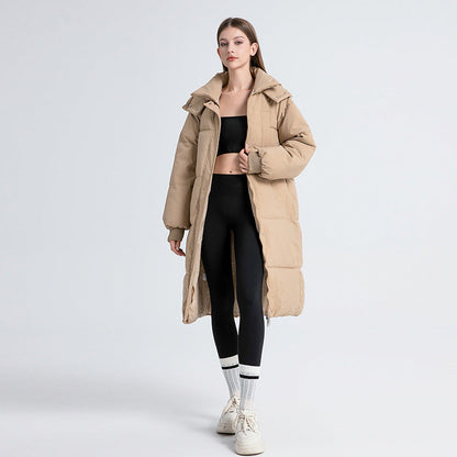 Meadow Elegant Hooded Long Puffer Coat For Women | Vivienne