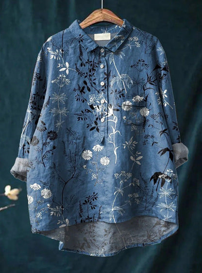 Milanese Vintage Floral Button Blouse For Women | Colette