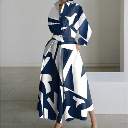 Distinctive Elegant Front Wrap Collared Dress For Women | Seralune