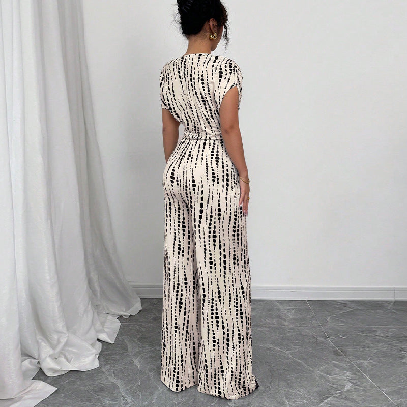 Calm Classy Wide Leg Oblique Strap Jumpsuit For Women | Zelmira