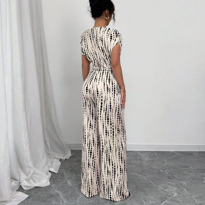 Calm Classy Wide Leg Oblique Strap Jumpsuit For Women | Zelmira