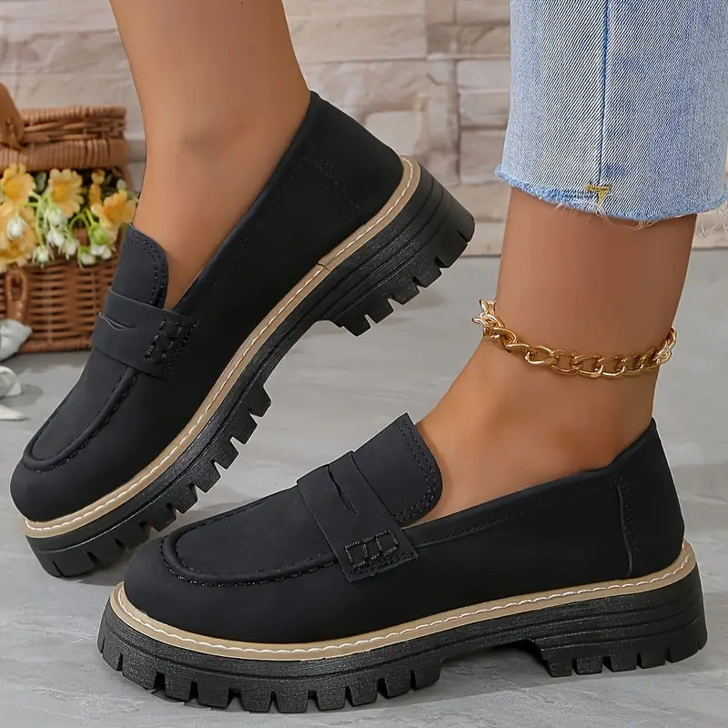 Madeleine Classic Comfortable Slip On Loafers For Women | Arvella