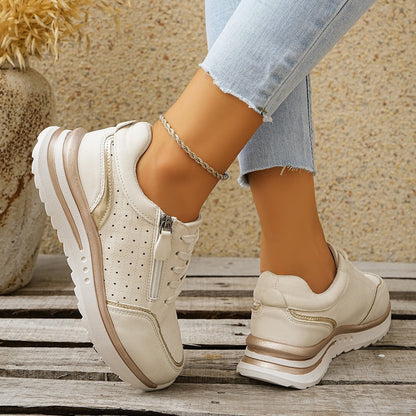 Glossy Supportive Lace Up Trainers for Women | Gina