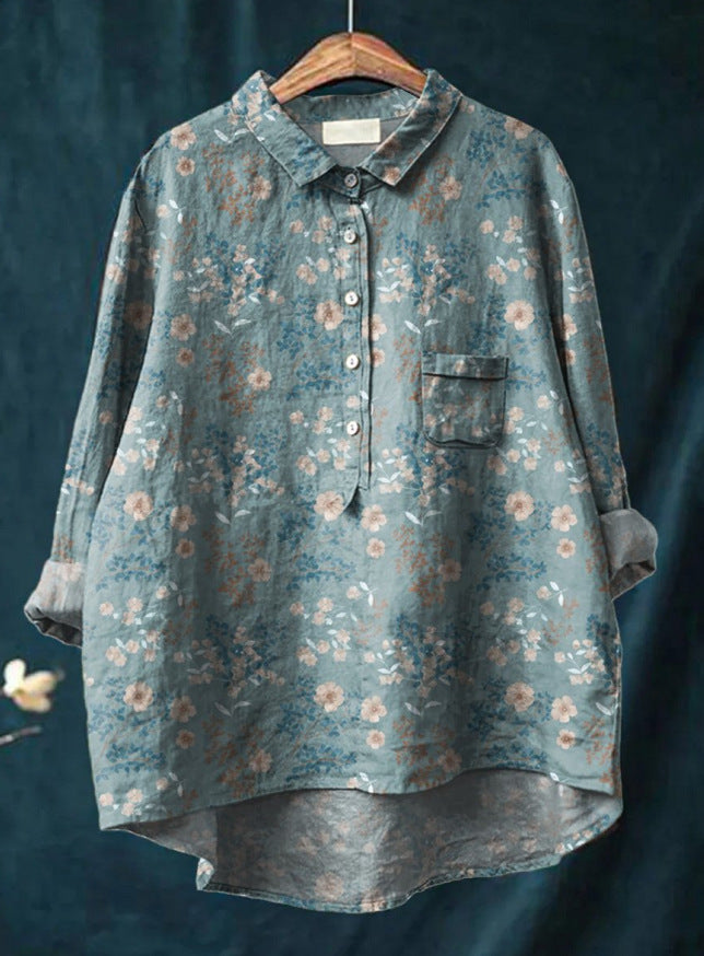 Milanese Vintage Floral Button Blouse For Women | Colette