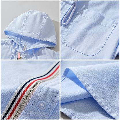 Grounded Lightweight Hooded Shirt Jacket For Men | Soren