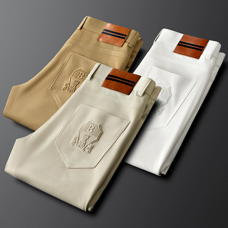 Luminous Tailored Straight Leg Trousers For Men | Valerio