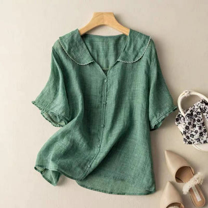 Insightful Scalloped Collar Blouse For Women | Mirelle