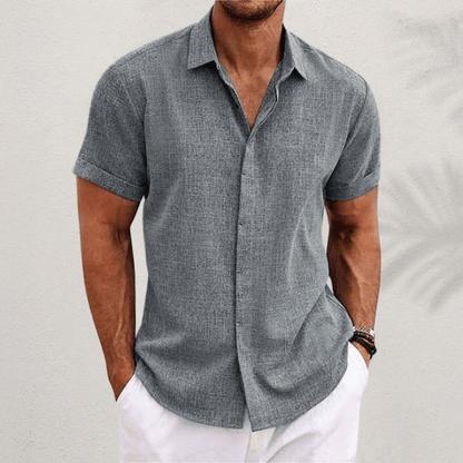 Thoughtful Classic Short-Sleeve Button Shirt For Men | Harrison